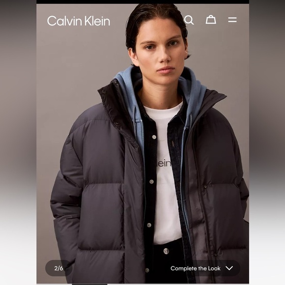 Calvin Klein Long Down Puffer Jacket sz XS - Picture 14 of 14